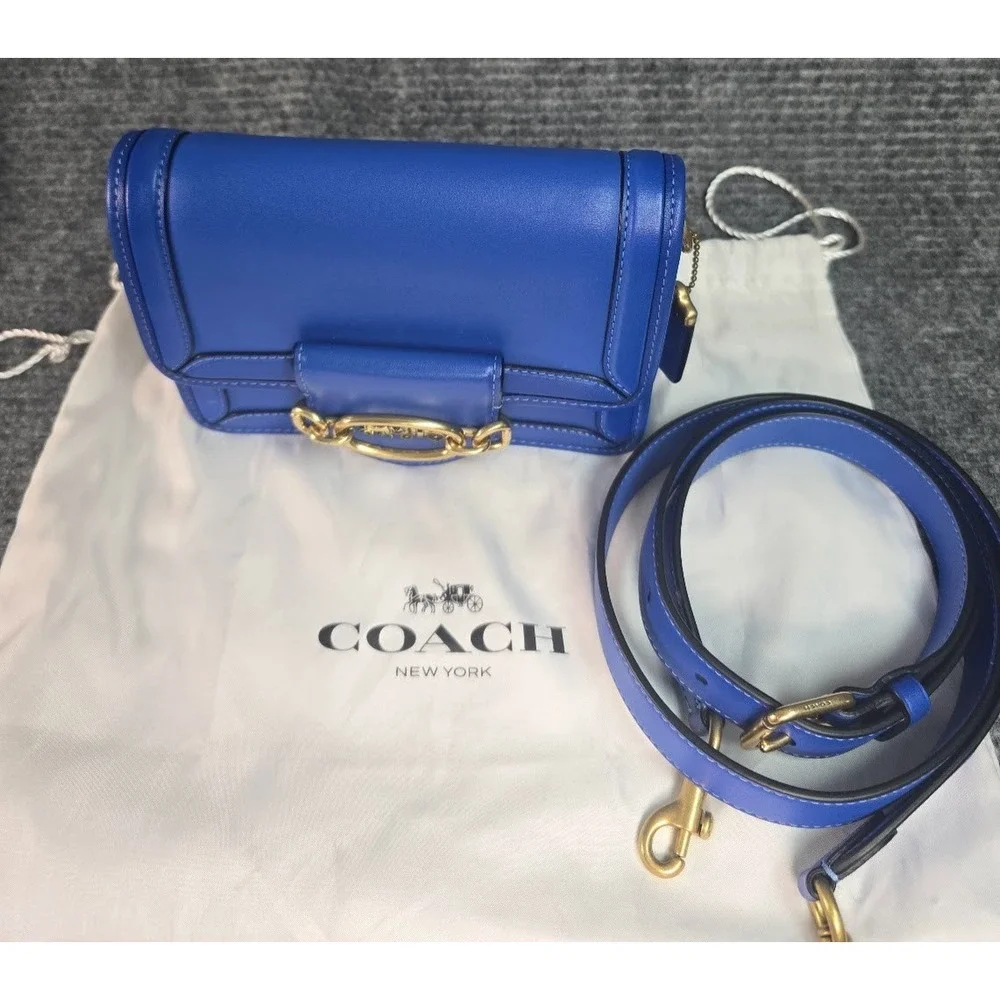 Vintage Coach Blue Leather Purse
